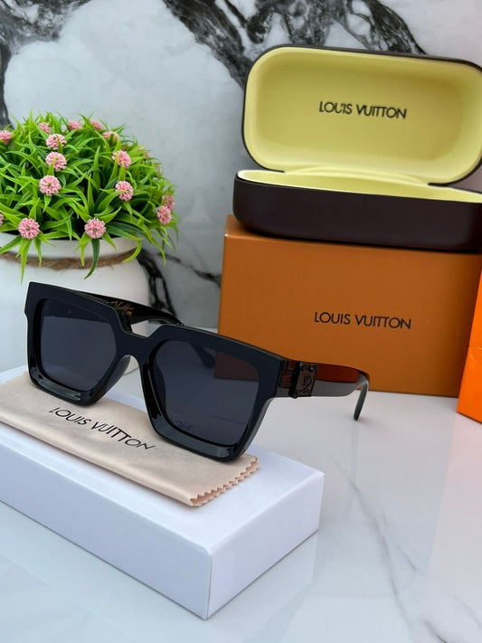 Branded LV Millionaire Sunglasses Full black (With Original Kit)