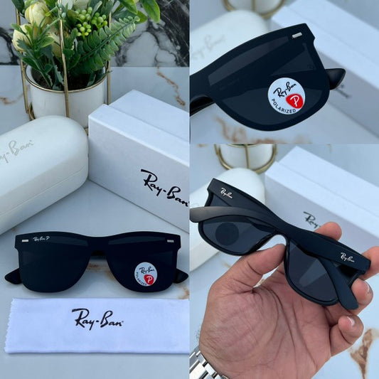 Branded Rb Blaze Full Black Sunglasses (With Original Kit)